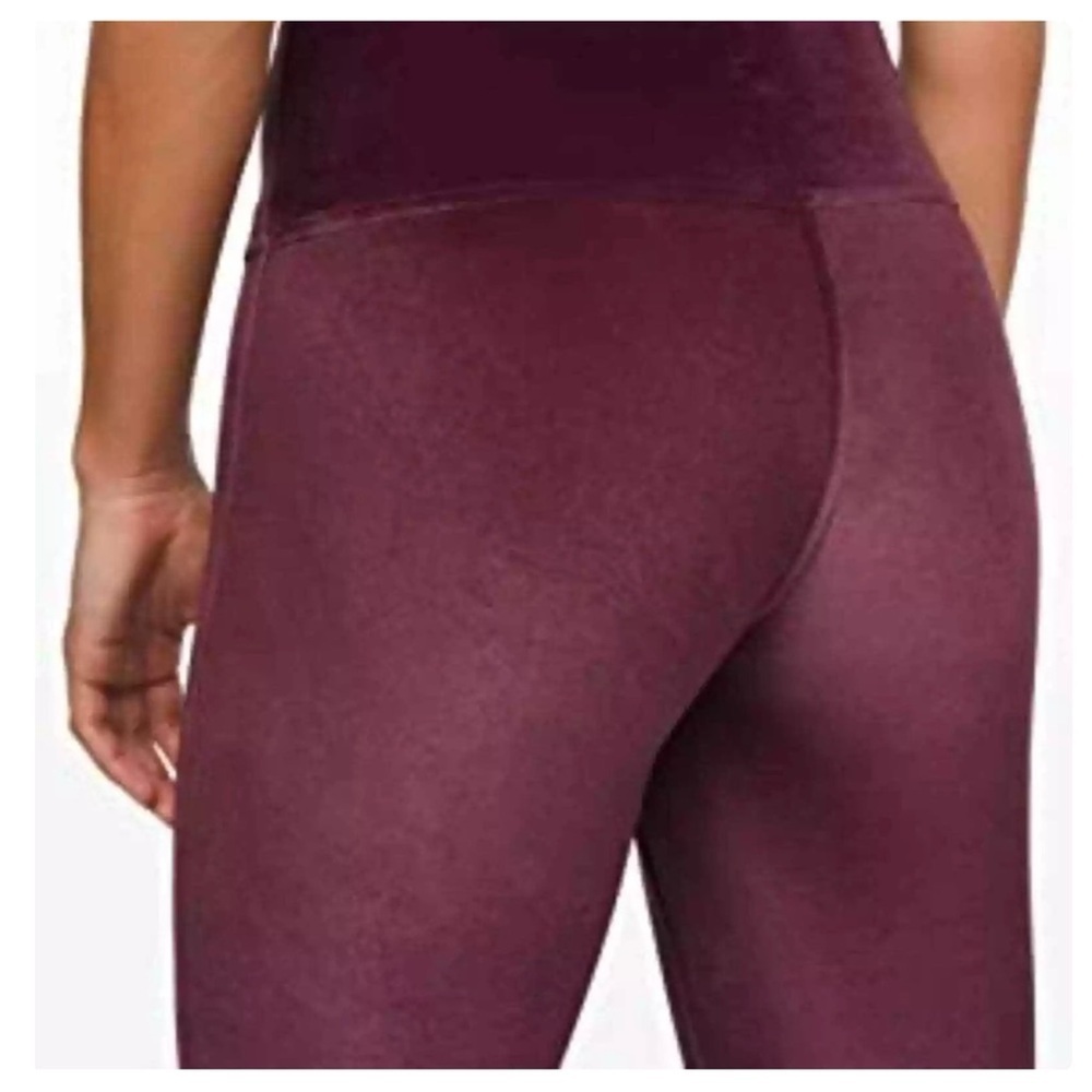 Lululemon | Wunder Lounge High Rise Velvet Legging In Garnet | XXS (2) - Picture 3 of 9